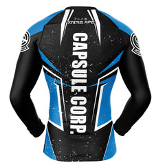 Capsule Corp Dragon Ball Z Long Sleeve Rash Guard Compression Shirt