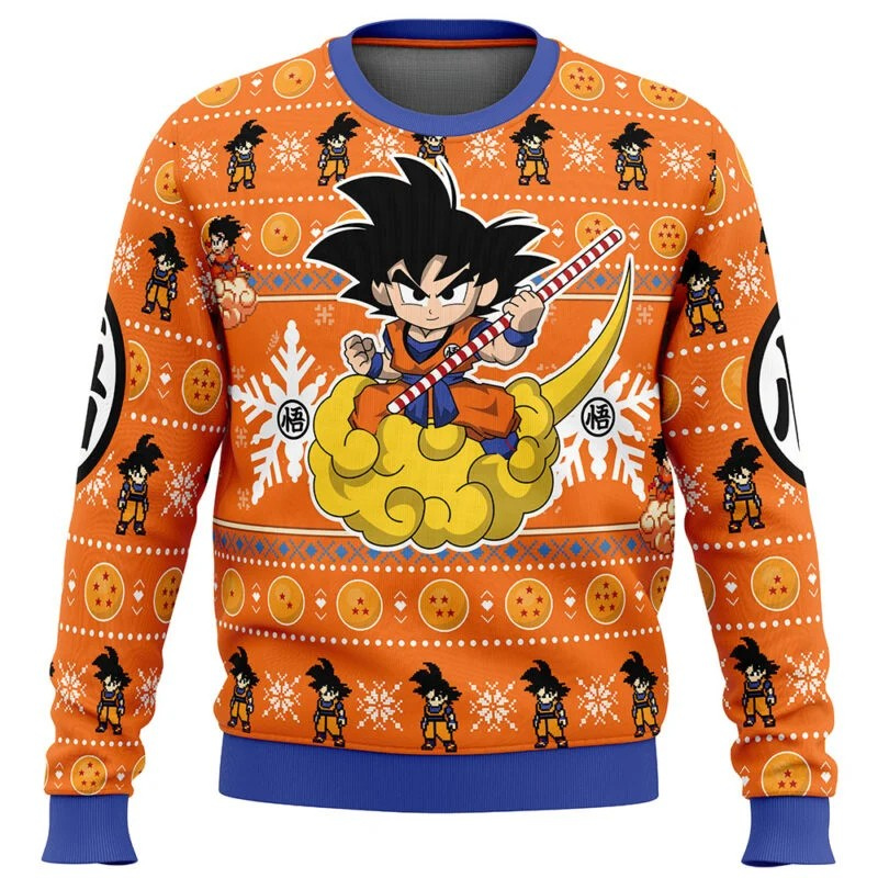 Otakuri "Goku (Nimbus & Power Pole)" Dragon Ball Z Ugly Christmas Sweater