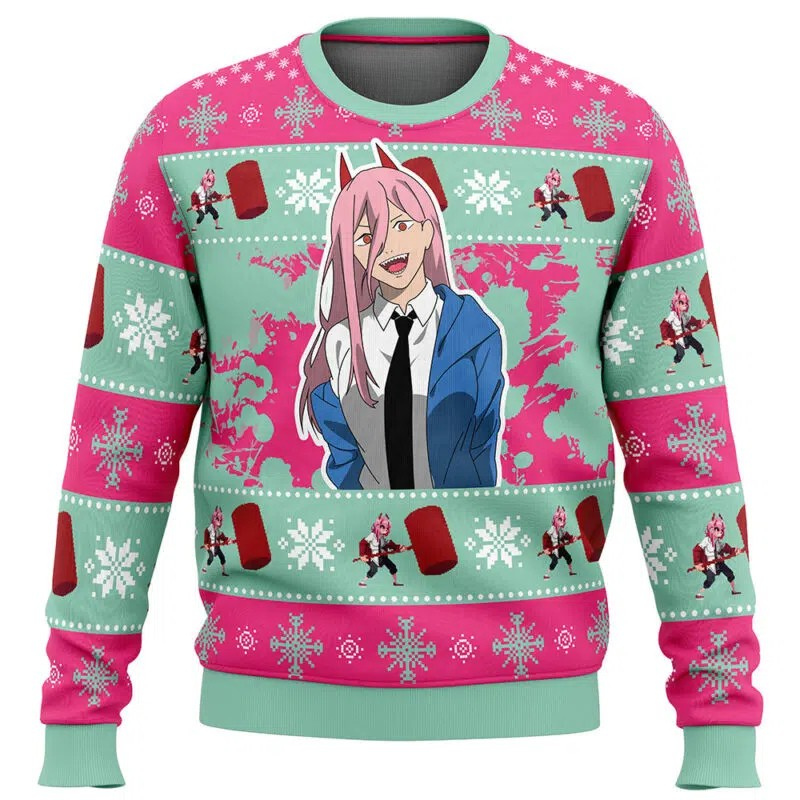 Otakuri "Power (Blood Fiend)" Chainsaw Man Ugly Christmas Sweater