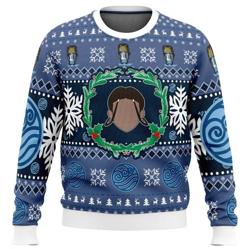 Otakuri "Water Tribe Christmas Wreath" Avatar: The Last Airbender Ugly Christmas Sweater