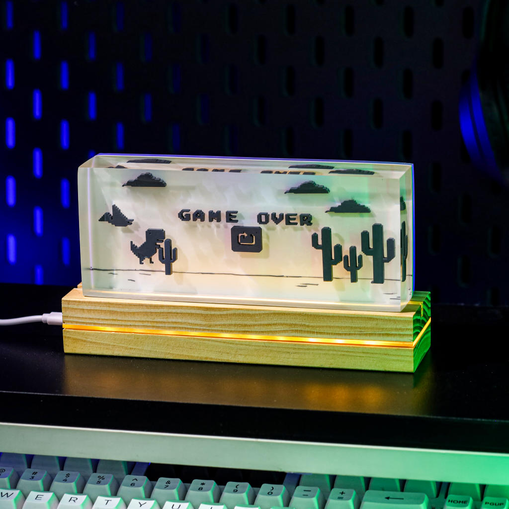 Dino Game Epoxy Lamp - Nysekai