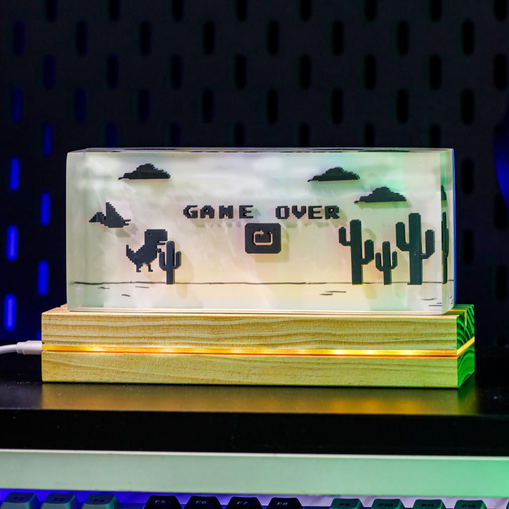 Dino Game Epoxy Lamp - Nysekai