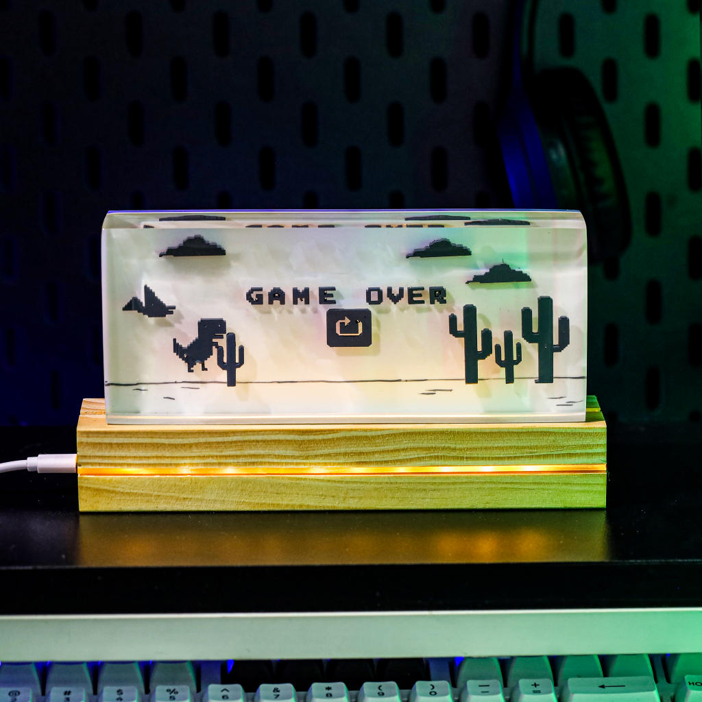 Dino Game Epoxy Lamp - Nysekai