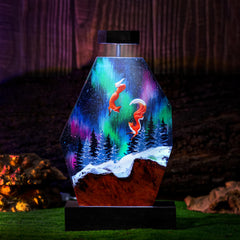 Fox in Aurora Borealis Night Lamp Ver 2 - Nysekai