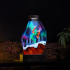 Fox in Aurora Borealis Night Lamp Ver 2 - Nysekai
