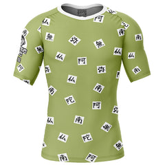 Gyomei Himejima Demon Slayer Short Sleeve Rash Guard Compression Shirt