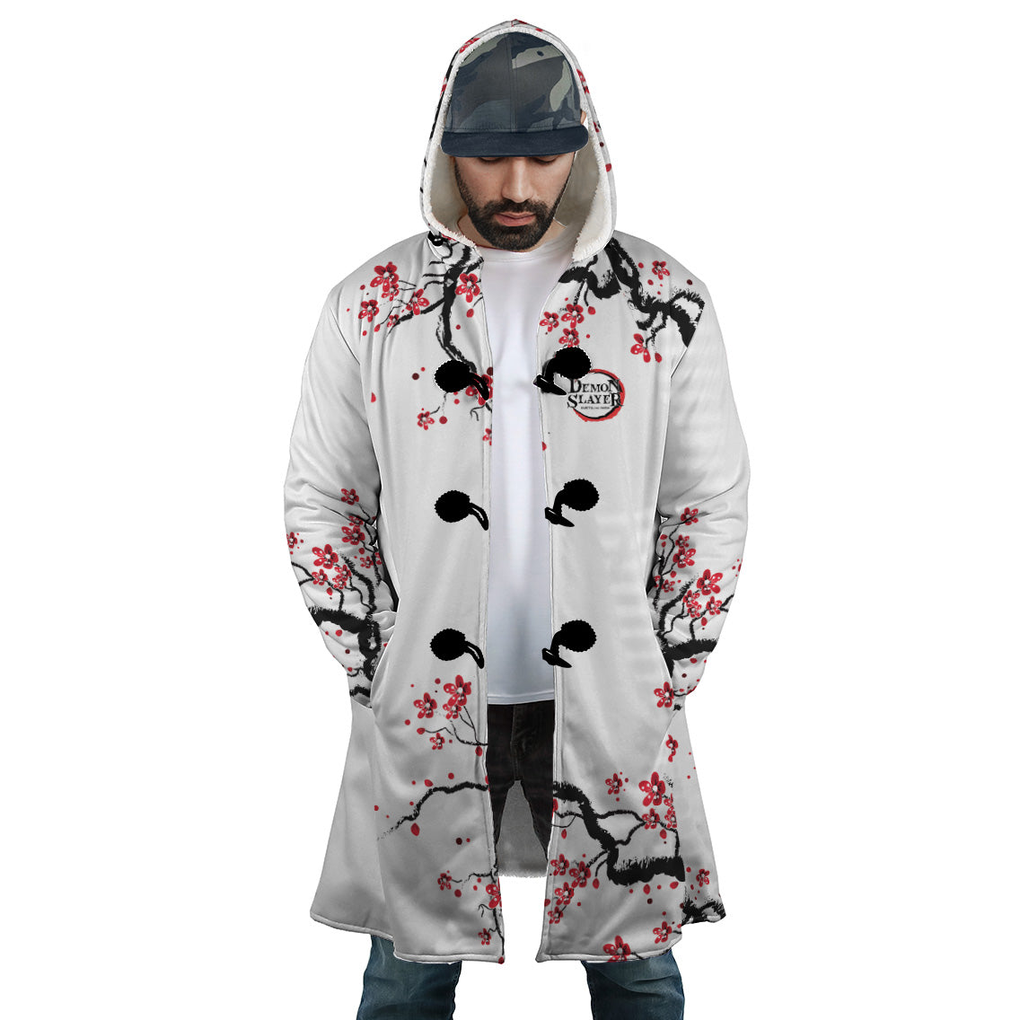 Nezuko Kamado Cherry Blossom Demon Slayer Dream Cloak Coat