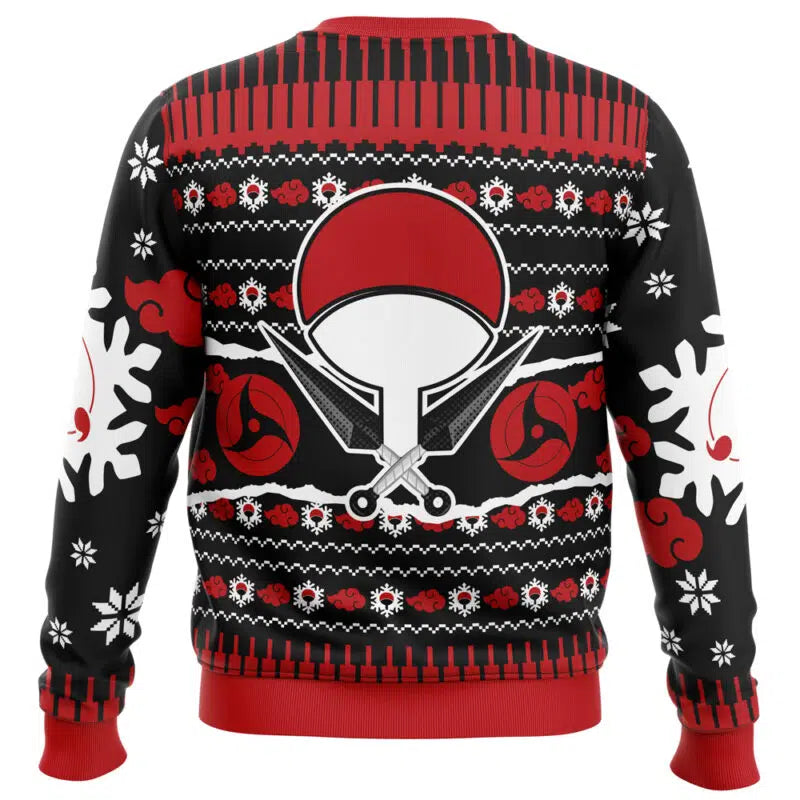Otakuri Itachi Uchiha Mangekyo Sharingan Naruto Ugly Christmas Sweater