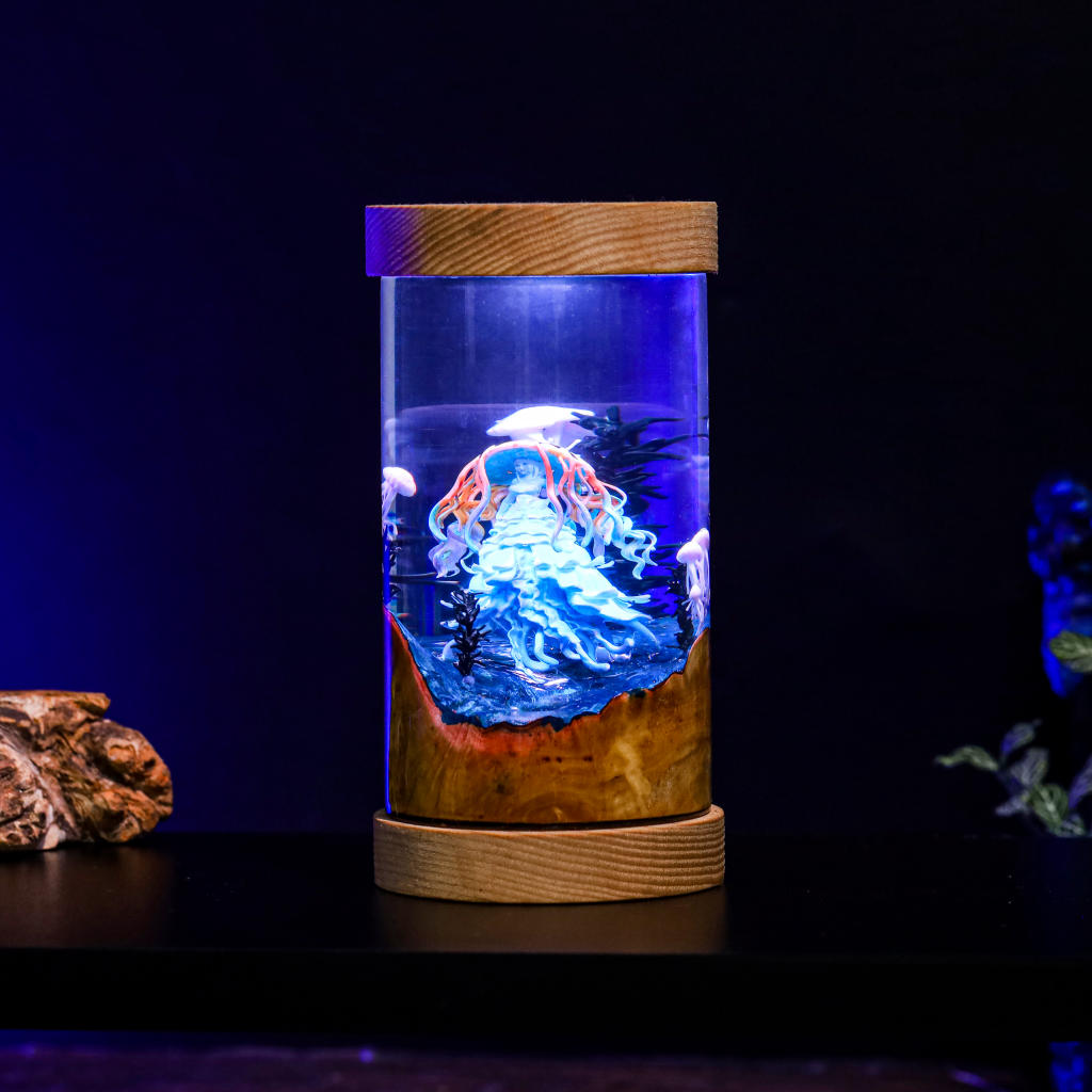 Jellyfish Lady Epoxy Night Lamp - Nysekai