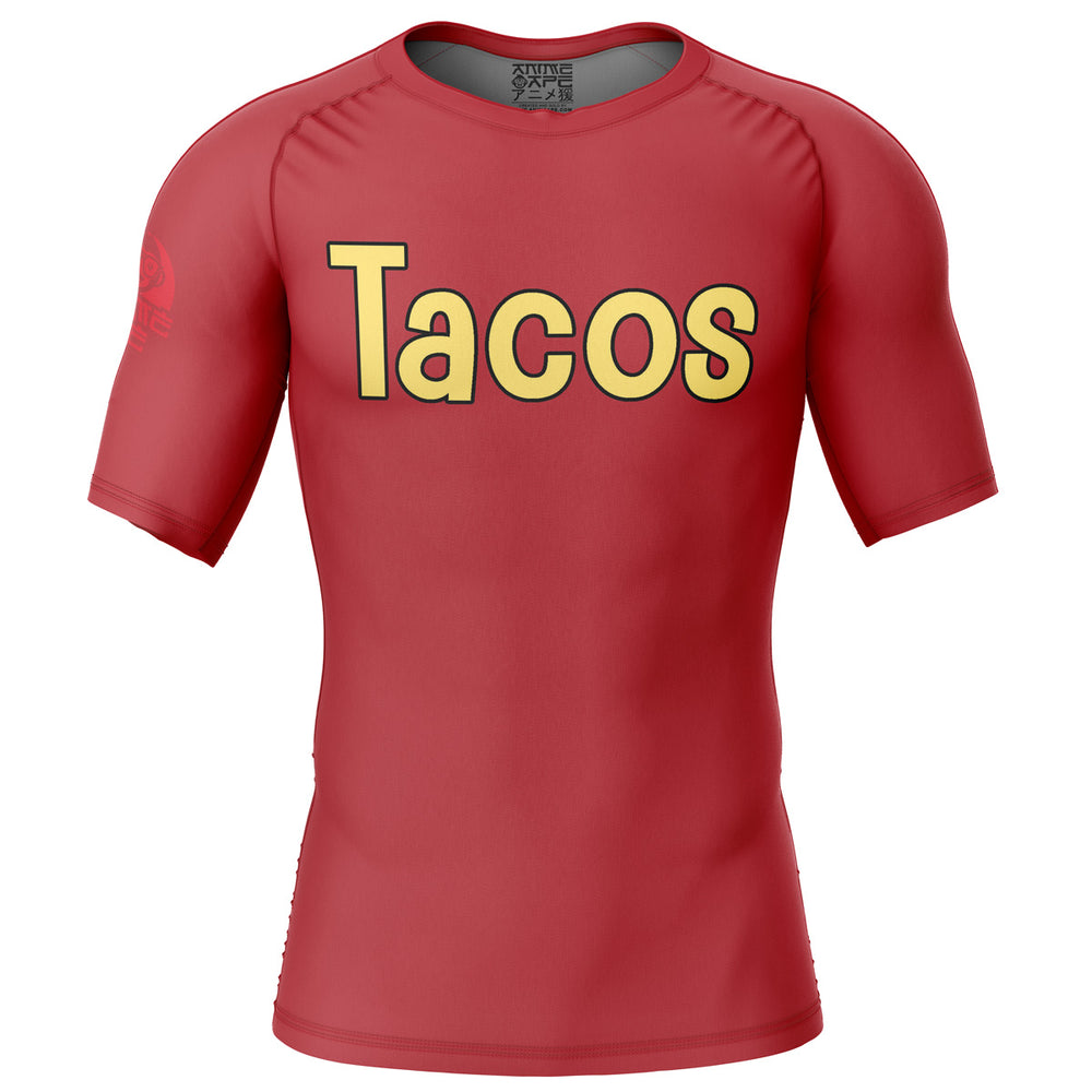 Krillin Tacos Dragon Ball Z Short Sleeve Rash Guard Compression Shirt