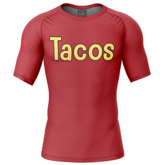 Krillin Tacos Dragon Ball Z Short Sleeve Rash Guard Compression Shirt
