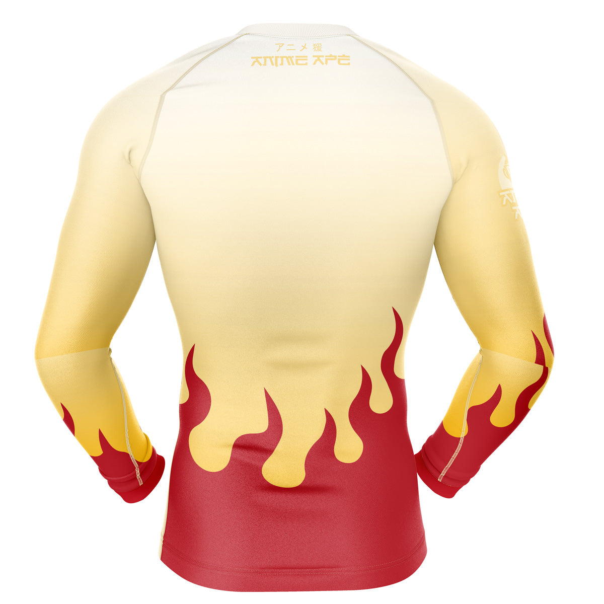 Kyojuro Demon Slayer Long Sleeve Rash Guard Compression Shirt