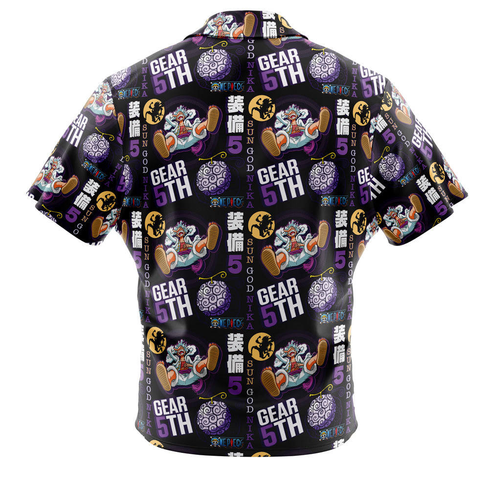 Luffy Gear 5 Sun God Nika V2 One Piece Button Up Hawaiian Shirt