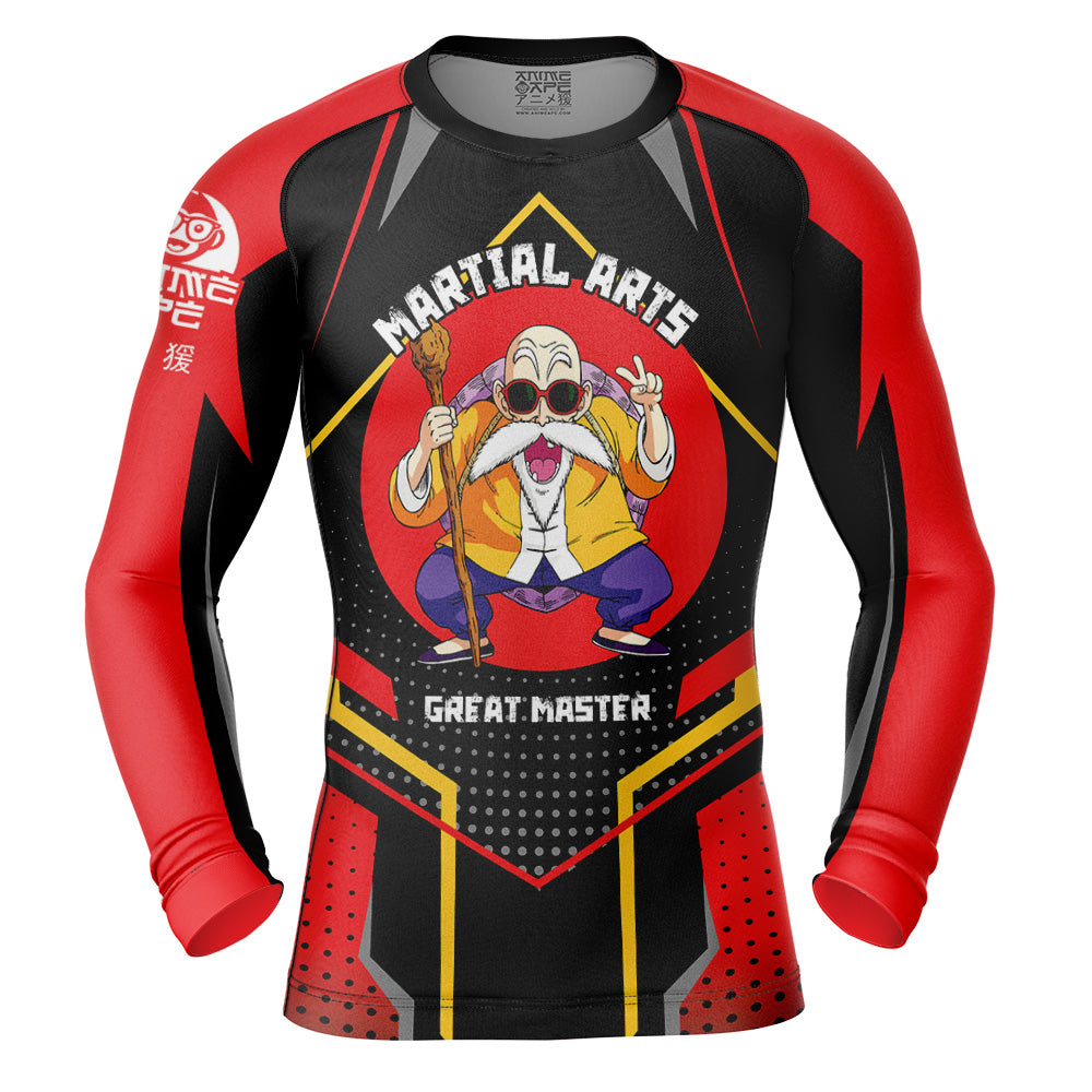 Master Roshi Dragon Ball Z Long Sleeve Rash Guard Compression Shirt