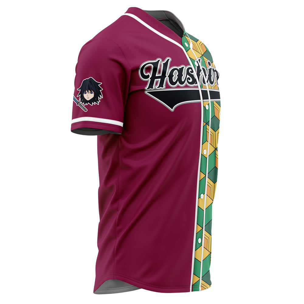 Personalized Hashira Giyu Tomioka Demon Slayer Baseball Jersey