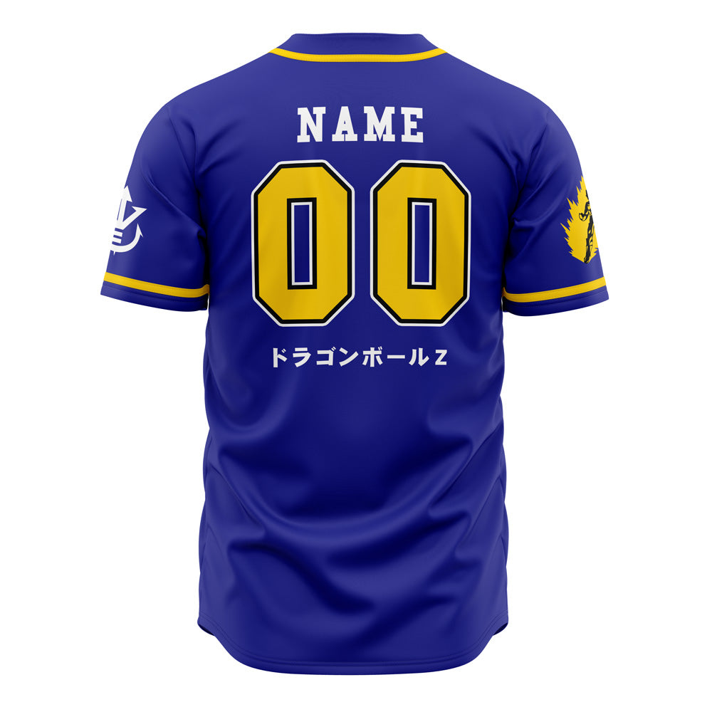 Personalized Saiyan Vegeta Dragon Ball Z Baseball Jersey