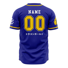 Personalized Saiyan Vegeta Dragon Ball Z Baseball Jersey
