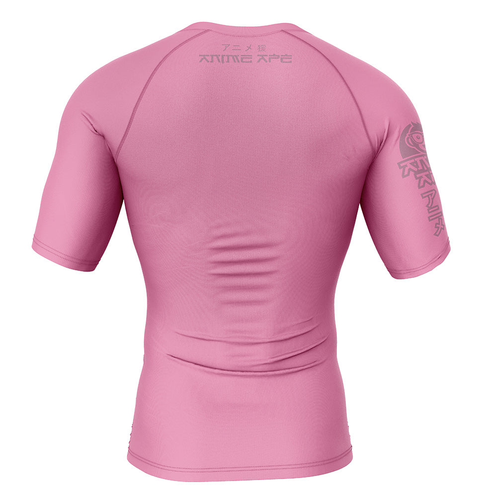 Pink Majin Buu Dragon Ball Z Short Sleeve Rash Guard Compression Shirt
