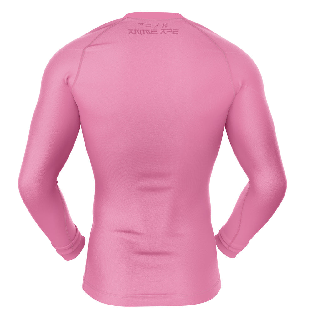 Pink Majin Buu Dragon Ball Z Long Sleeve Rash Guard Compression Shirt