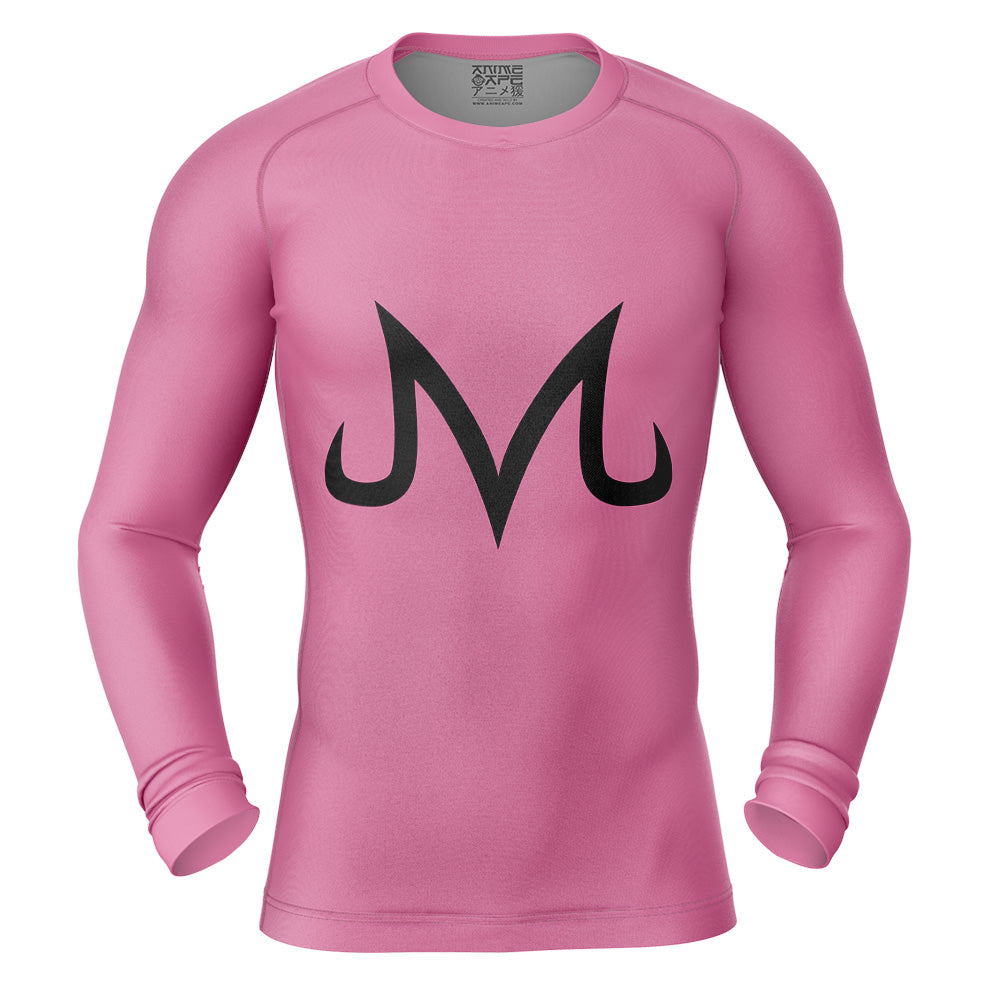 Pink Majin Buu Dragon Ball Z Long Sleeve Rash Guard Compression Shirt