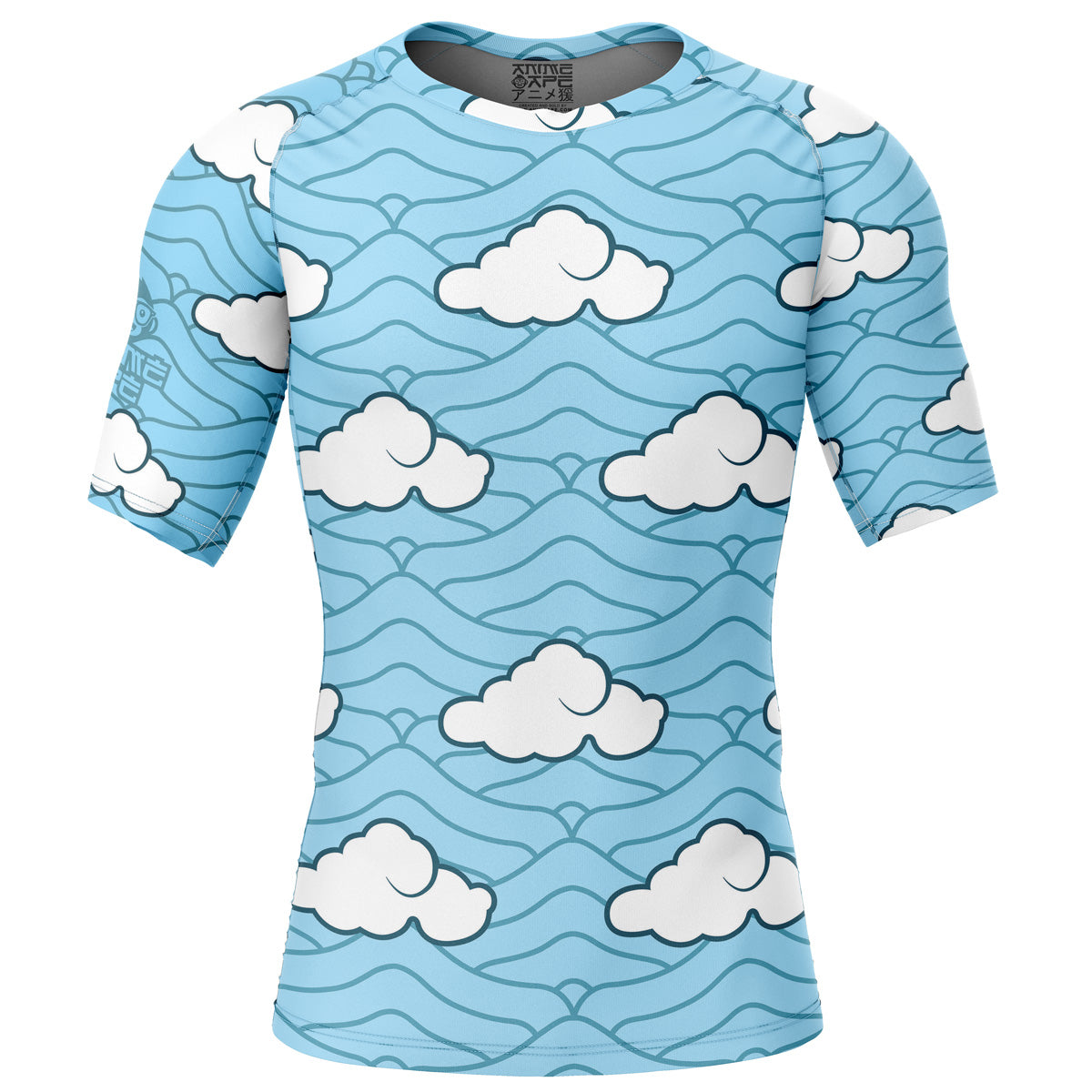 Sakonji Urokodaki Demon Slayer Short Sleeve Rash Guard Compression Shirt