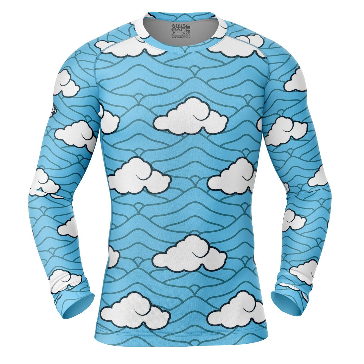 Sakonji Demon Slayer Long Sleeve Rash Guard Compression Shirt