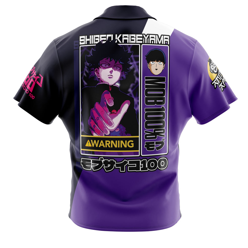 Shigeo Kageyama Mob Psycho 100 Button Up Hawaiian Shirt