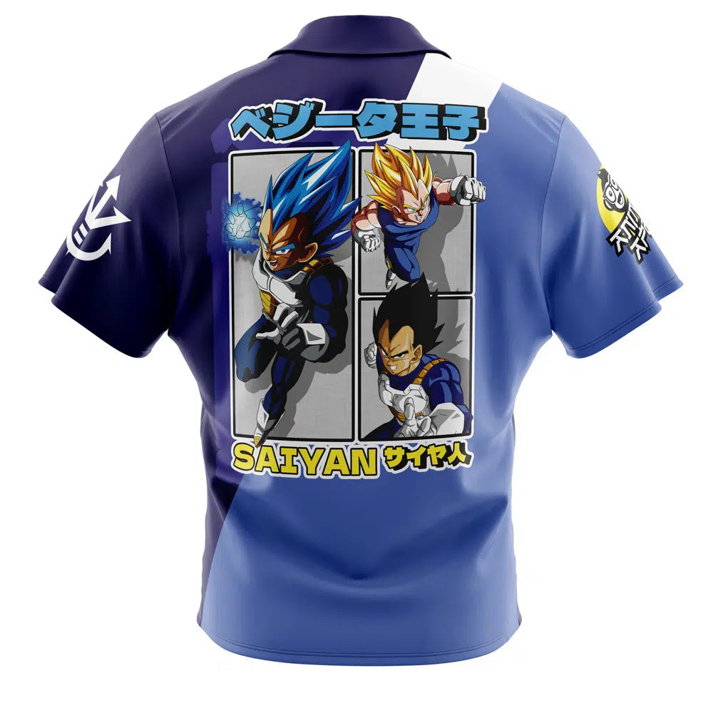 Vegeta Dragon Ball Z Button Up Hawaiian Shirt