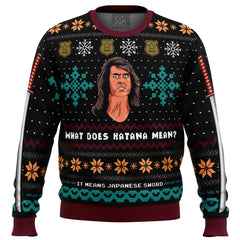 What does Katana mean? Samurai Cop Ugly Christmas Sweater