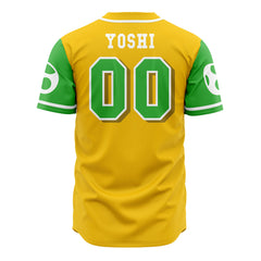 Yellow Yoshi Squad Mario Bros Baseball Jersey