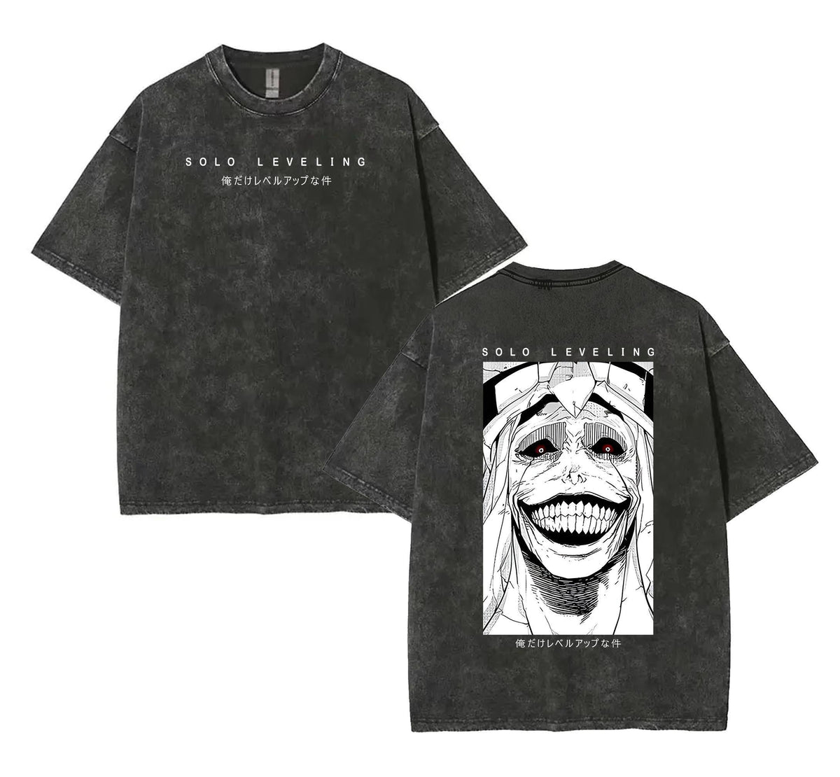 Nysekai "Statue of God Solo Leveling" Vintage Washed Oversized T-shirt - Nysekai