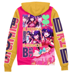 Ai Hoshino Oshi no Ko" Streetwear Zip Hoodie Jacket