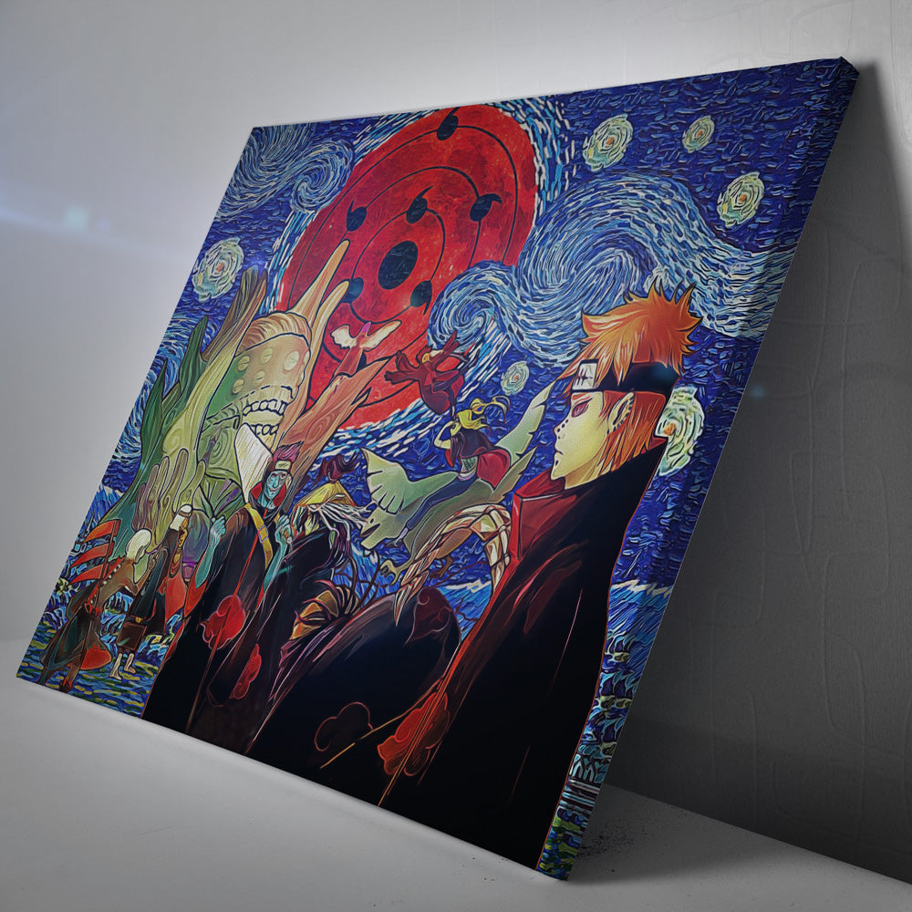 Akatsuki Infinite Tsukuyomi Naruto Starry Night Canvas Print Wall Art - Nysekai