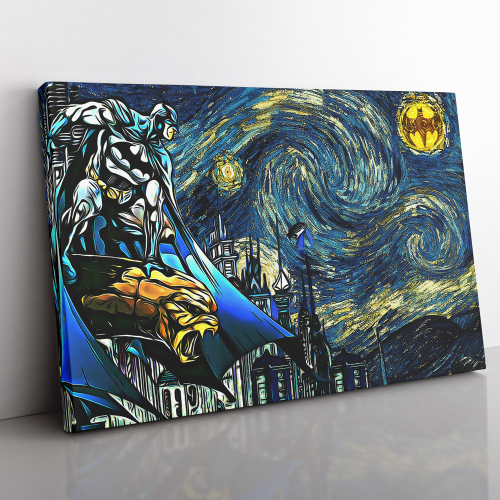 Batman Starry Dark Knight Canvas Print Wall Art - Nysekai