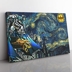Batman Starry Dark Knight Canvas Print Wall Art - Nysekai
