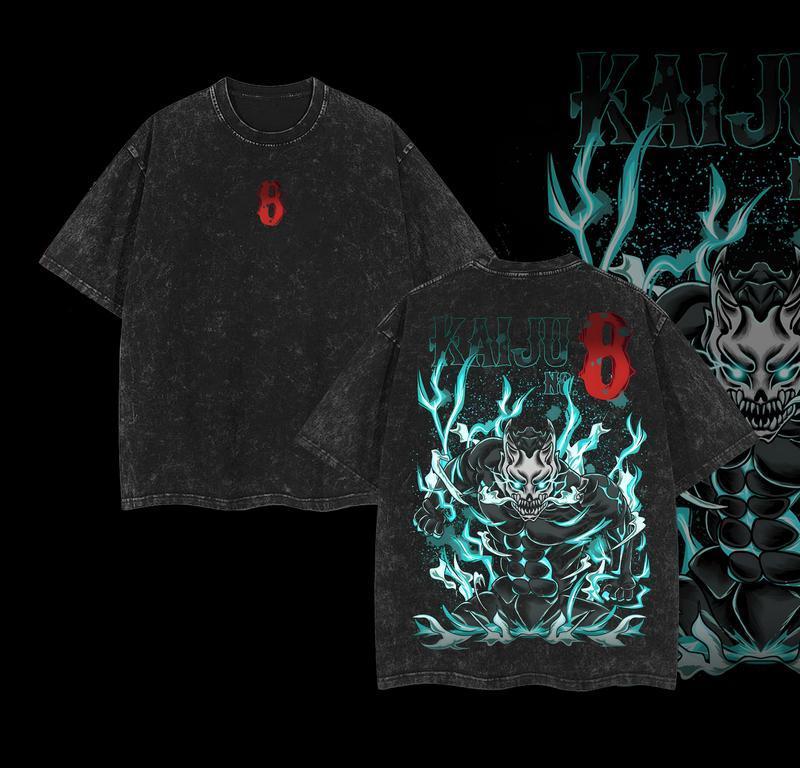 Otakuri "Kafka Hibino" Kaiju No. 8 Vintage Washed Oversized T-Shirt