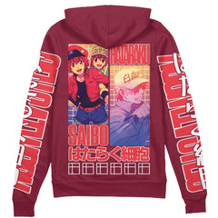 Cells at Work" Streetwear Zip Hoodie Jacket