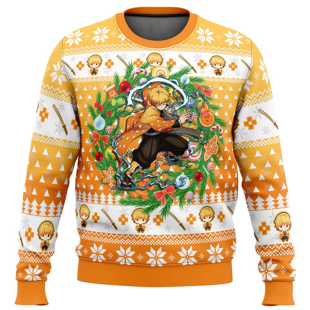 Christmas Zenitsu Agatsuma Demon Slayer Ugly Christmas Sweater