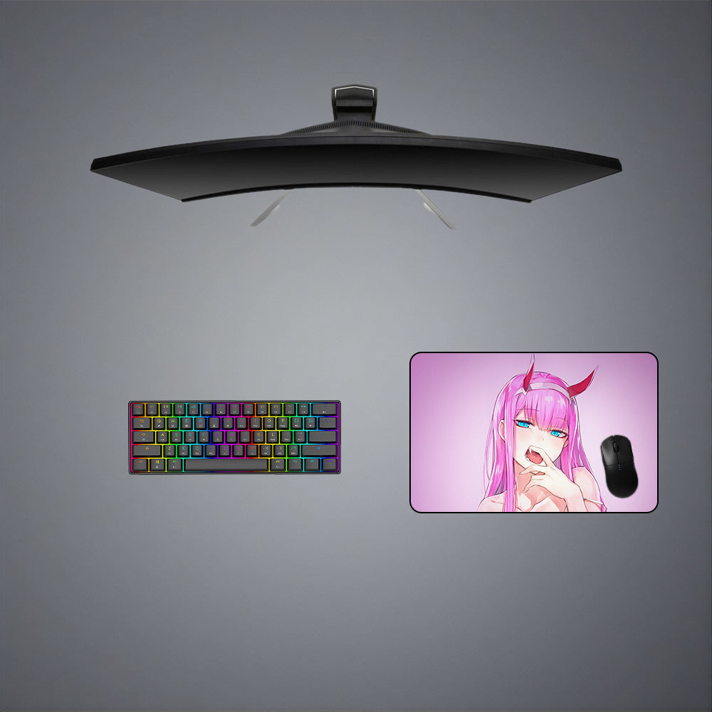 Zero Two Blush Design M-XXL Size Gaming Mouse Pad, Computer Desk Mat