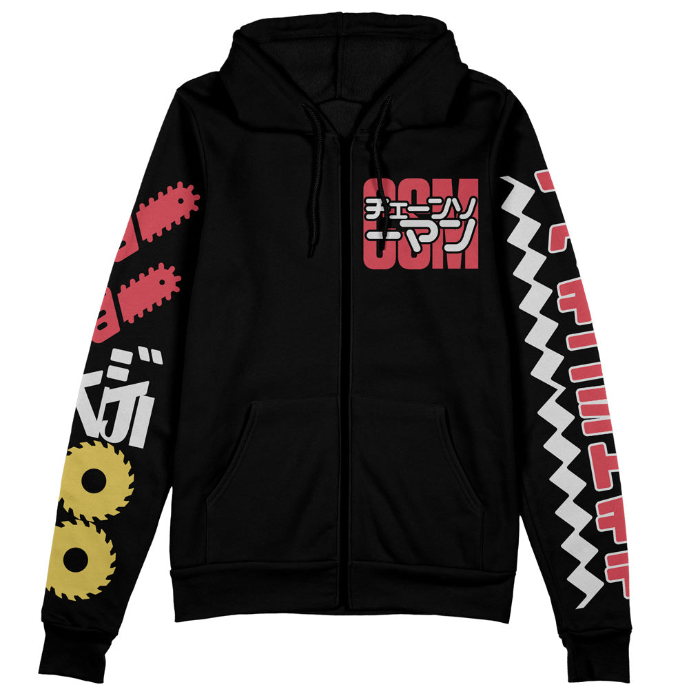 Denji V3 Chainsaw Man Streetwear Zip Hoodie Jacket