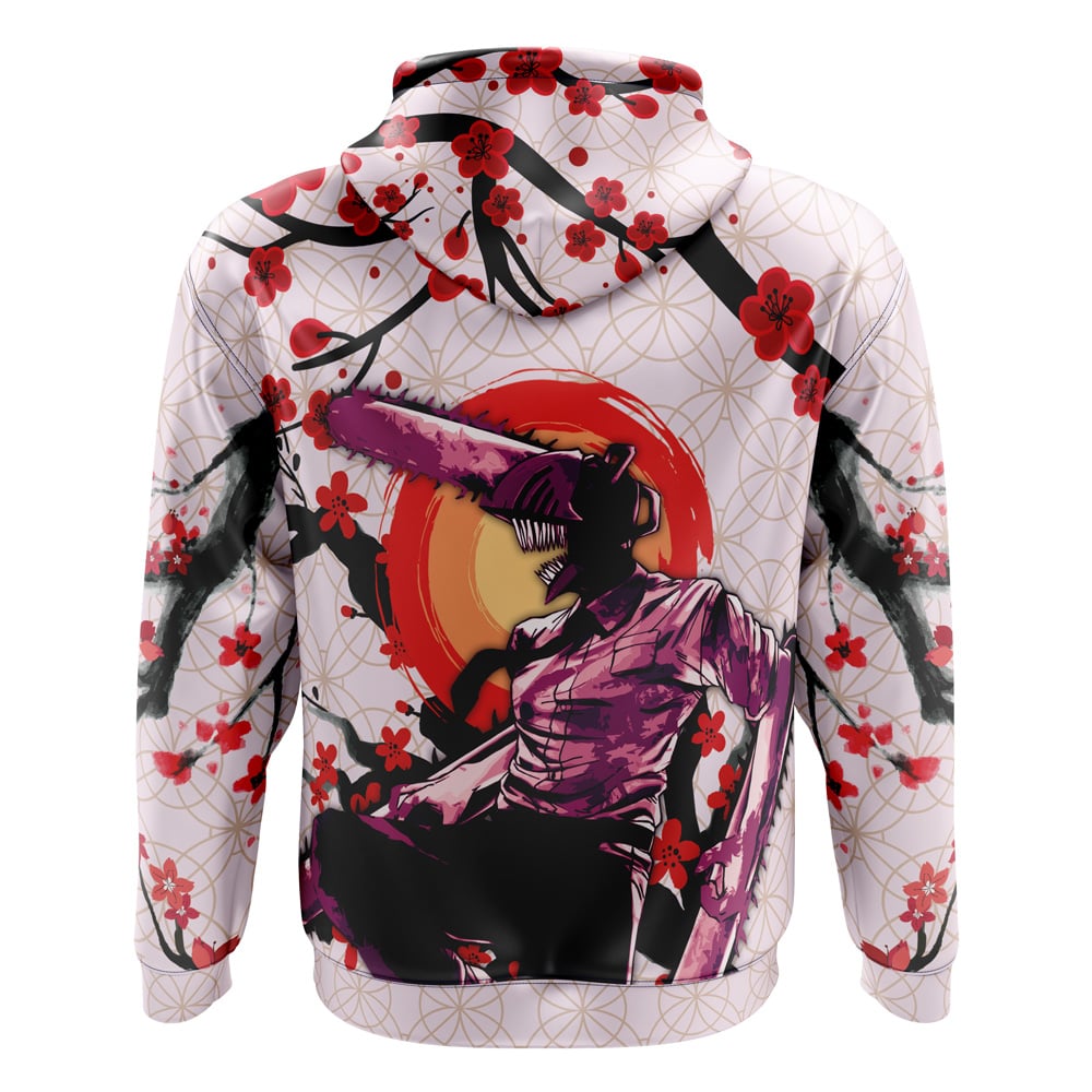 Denji x Pochita Chainsaw Man Zip Hoodie Jacket