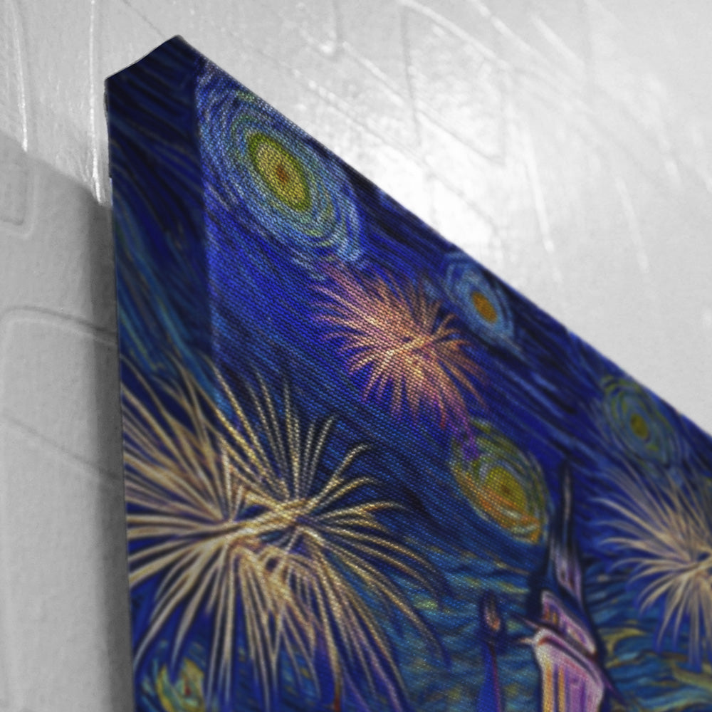 Disneyland Starry Night Canvas Print Wall Art - Nysekai