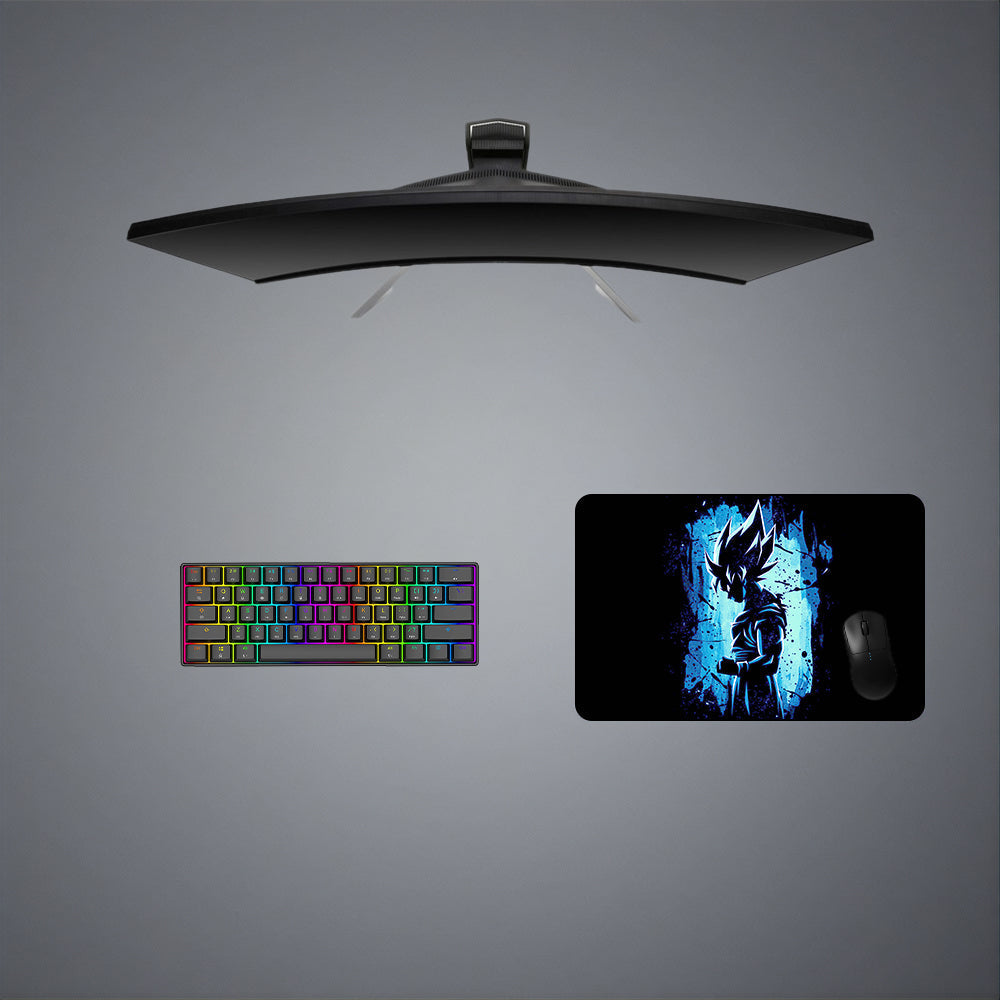 DBZ Goku Blue Aura Design M-XXL Size Gaming Mouse Pad Computer Desk Mat 