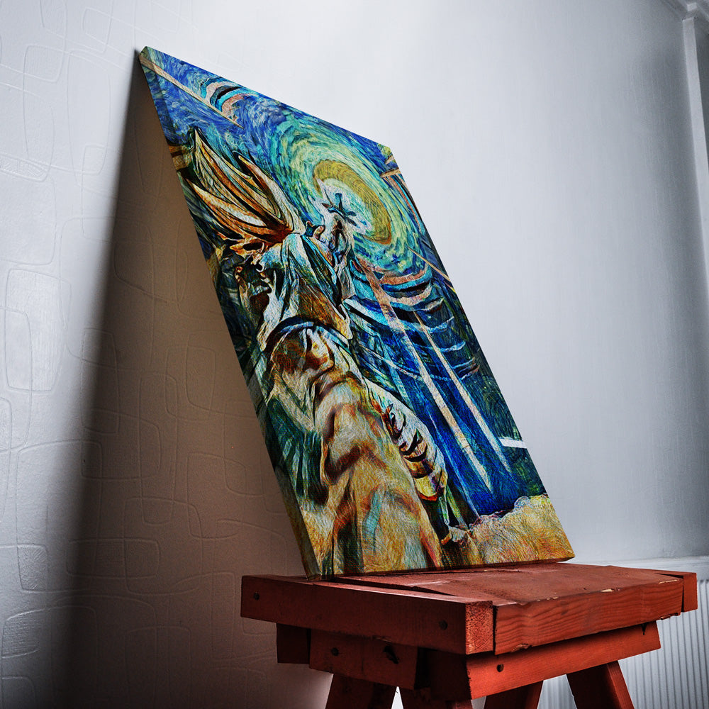 Dragon Ball Z Starry Night Kamehameha Canvas Print Wall Art - Nysekai