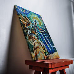 Dragon Ball Z Starry Night Kamehameha Canvas Print Wall Art - Nysekai