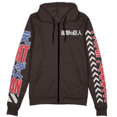Eren Yeager V2 Attack on Titan Streetwear Zip Hoodie Jacket