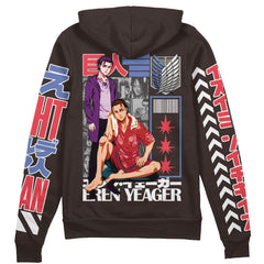 Eren Yeager V2 Attack on Titan" Streetwear Zip Hoodie Jacket