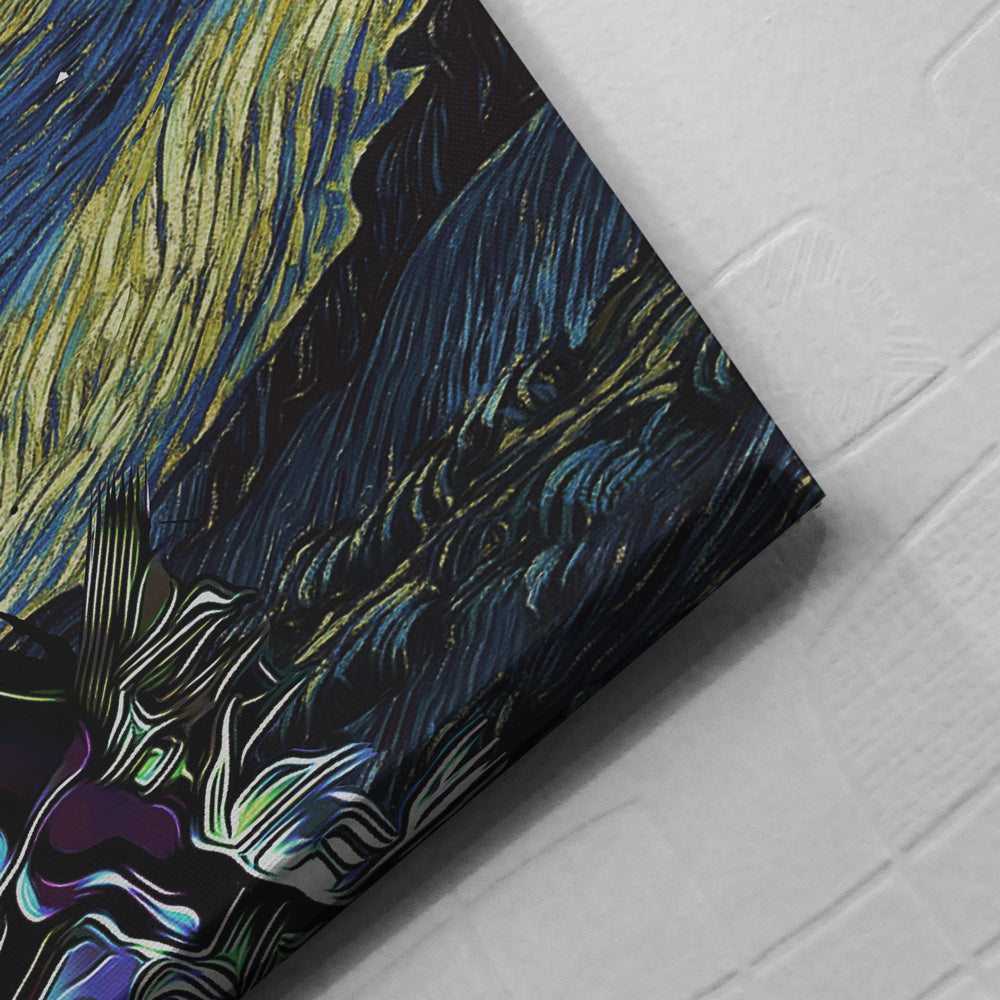 Final Fantasy 7 Starry Night Midgar Canvas Print Wall Art - Nysekai