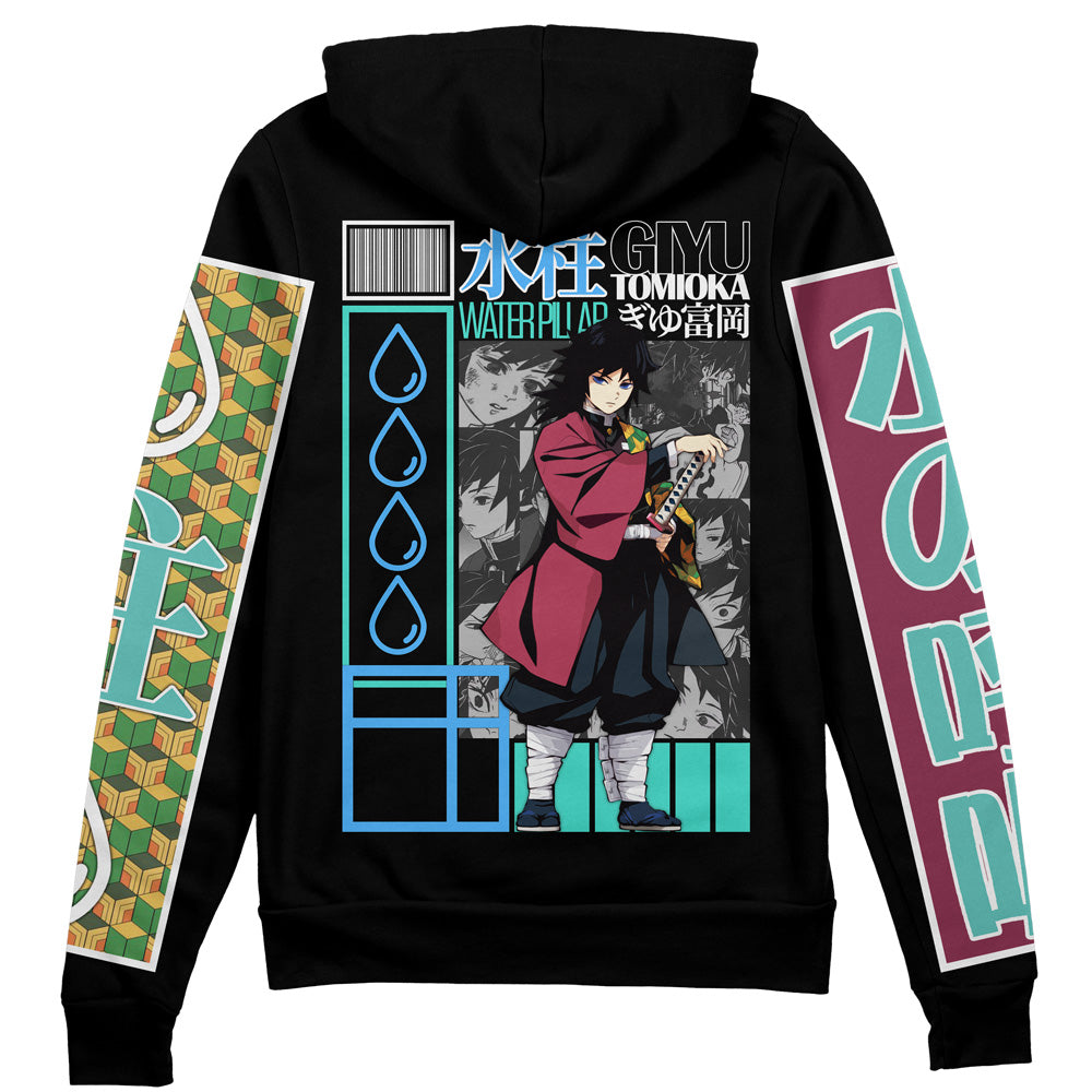 Giyu Tomioka V2 Demon Slayer Streetwear Zip Hoodie Jacket
