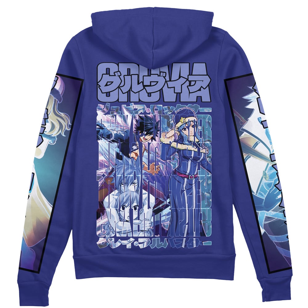 Gruvia Fairy Tail" Streetwear Zip Hoodie Jacket